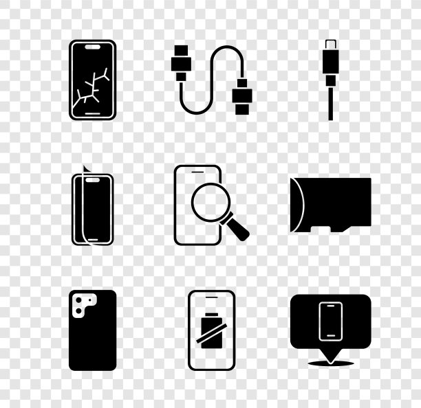 设置手机与破碎的屏幕usb数据线图片下载