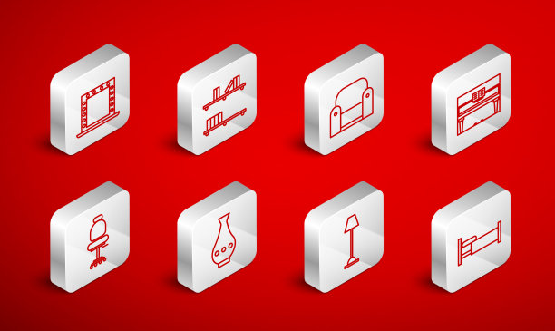 设置线床书架与书籍扶手椅隆重图片下载