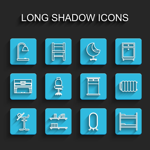 置线衣架书架与书、台灯图片下载