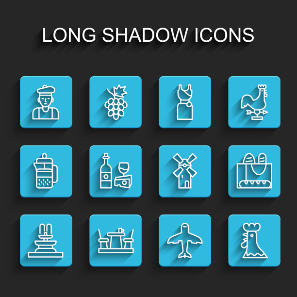 定线喷泉法式咖啡人飞机图片下载