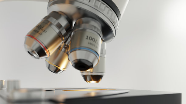 医用显微镜近景，3d渲染图片下载