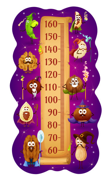 孩子的身高表精灵坚果和豆类图片下载