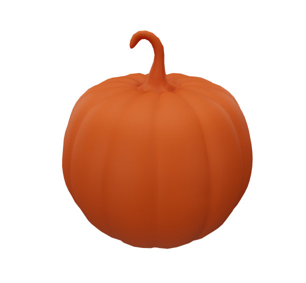 3d插画万圣节南瓜前视图，万圣节背景设计元素图片下载