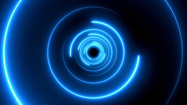 隧道圈霓虹蓝图片下载