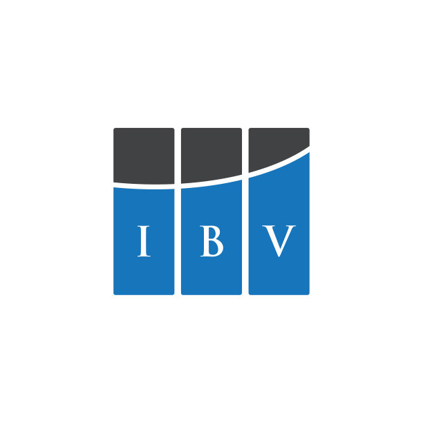 白色背景上的IBV字母标志设计图片下载
