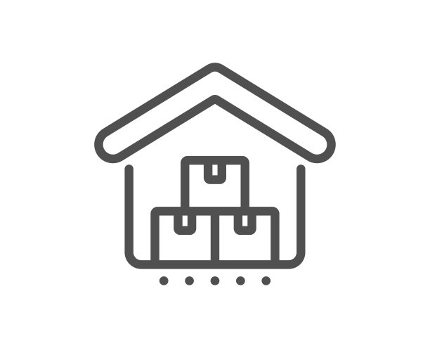 存储图标。货物仓库的迹象。向量图片下载