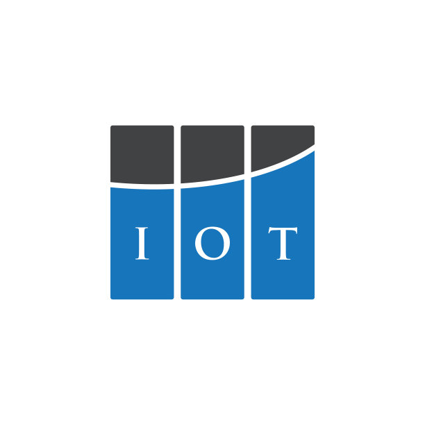 iot字母logo设计白色背景图片下载