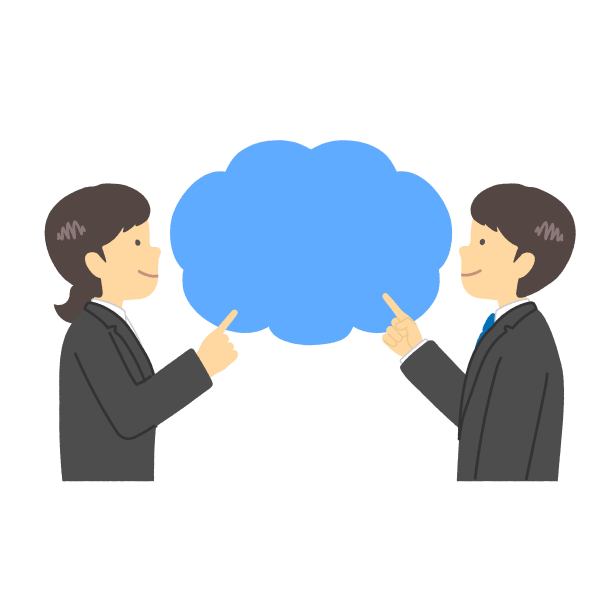 办公室职员用手指着一个泡泡图片下载