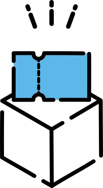 一个简单可爱的图标蓝色的票弹出框/插图材料(矢量插图)图片下载