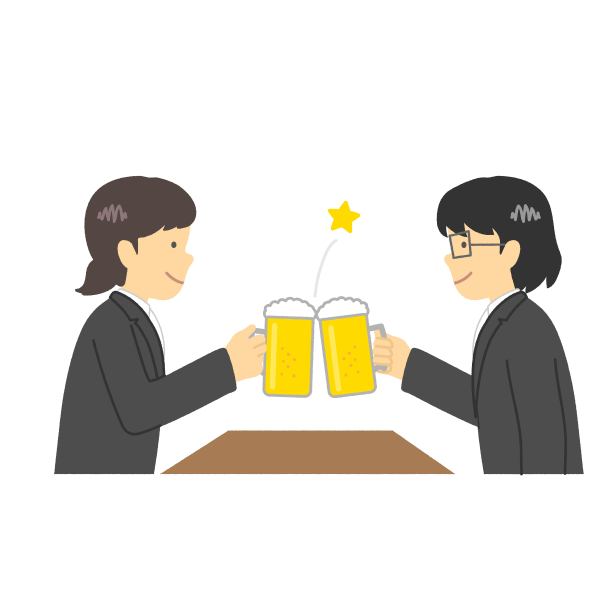 女办公室职员在开酒会图片下载