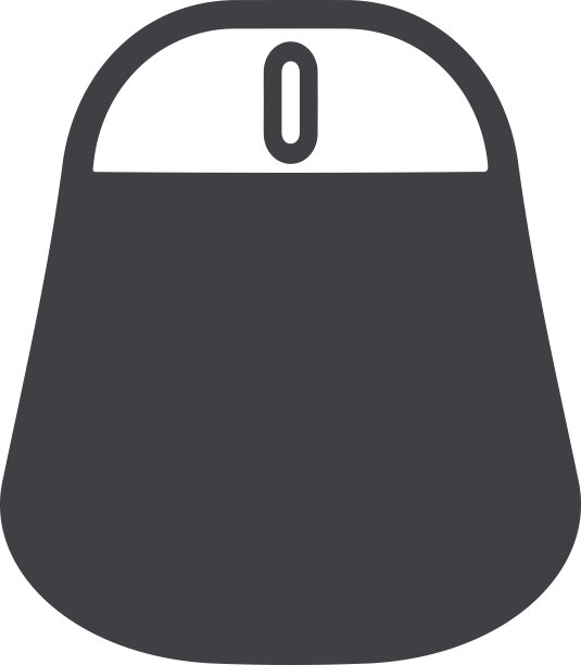 黑色电脑鼠标的插图，这是一种手持的指示设备。向量,卡通,绘画。图片下载