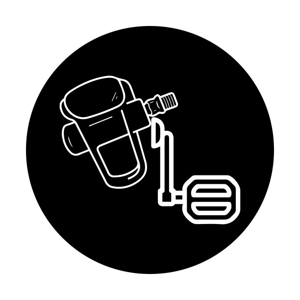 自行车组件或骑行者脚踏图标图片下载