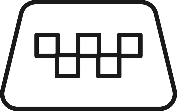 旅游、旅游、度假、度假标志。用黑色细线绘制的极简向量符号。可编辑的中风。矢量线图标的跳棋出租车图片下载