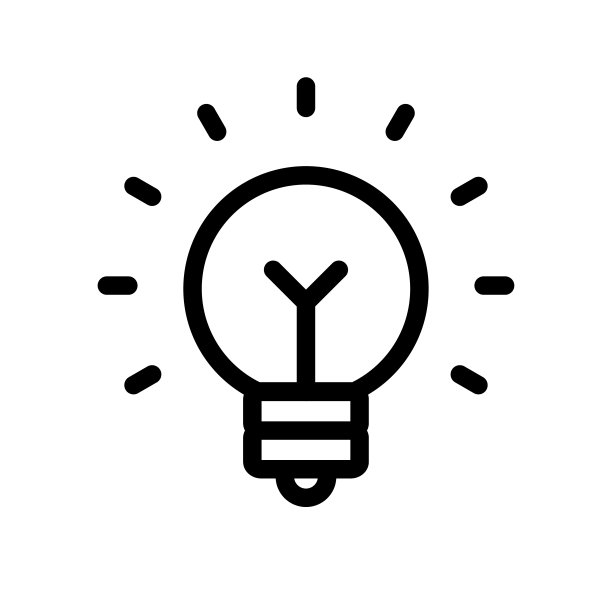 灯泡的想法图标。图片下载