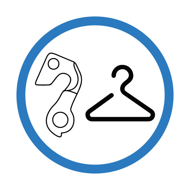 自行车部件或变速器挂钩图标图片下载