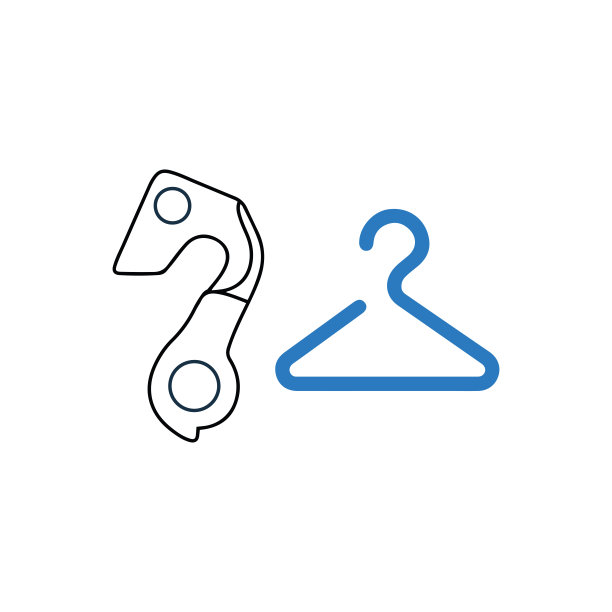 自行车部件或变速器挂钩图标图片下载