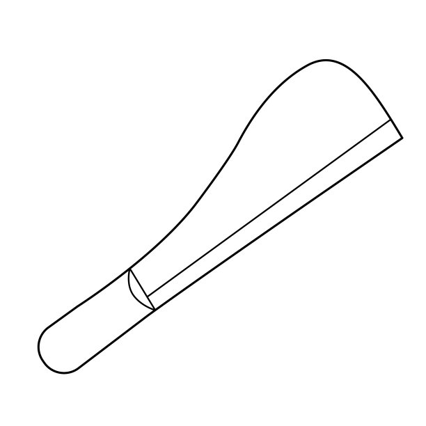 刀轮廓向量在白色背景图片下载