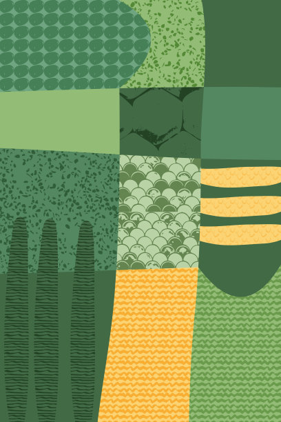 绿色抽象地图模式矢量插图。生态农场背景。农业拼凑的海报。有机农田卡，杂景，乡村鸟瞰图。生态学的明信片图片下载