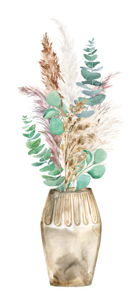 潘帕斯草原波西米亚插图图片下载