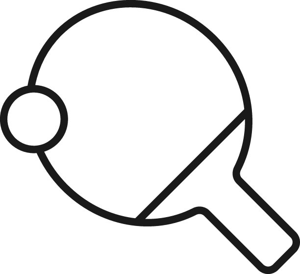 运动、爱好、活动概念。矢量极简符号绘制在平面风格。完美的商店，商店，广告。线图标的乒乓球或乒乓球图片下载