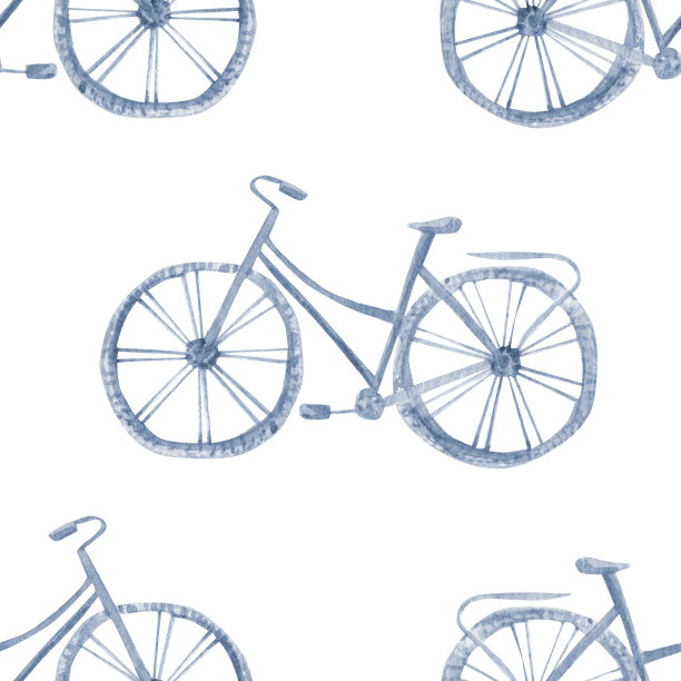 自行车水彩插图。生态交通的概念。图片下载