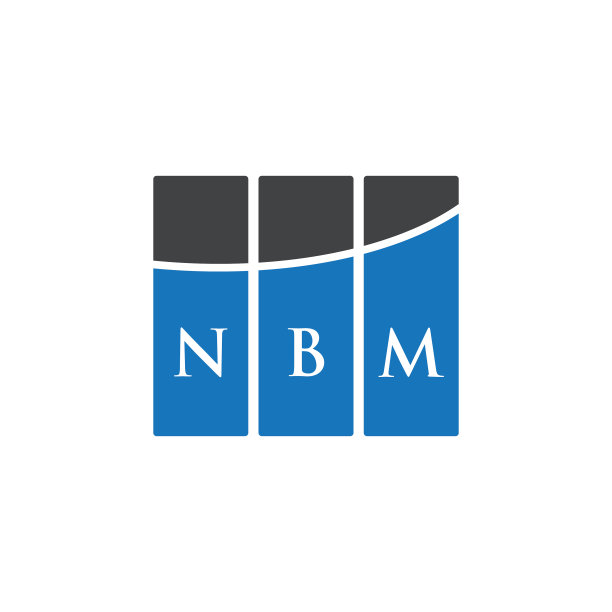 NBM字母标志设计在白色背景NBM图片下载