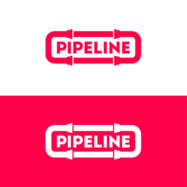 管道标志。公司标志像框架一样由水管和字母组成。植物象征。管道。管道服务。图片下载