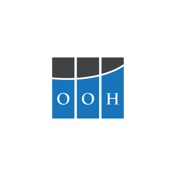 OOH字母标志设计，白色背景图片下载