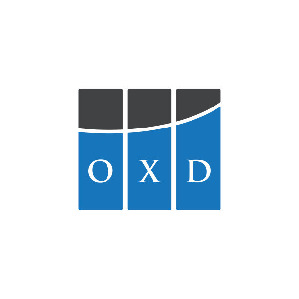 白色背景上的OXD字母标志设计图片下载