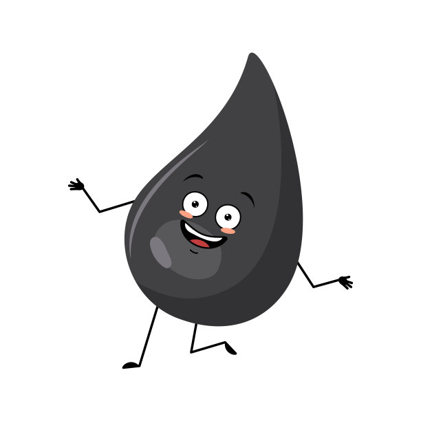 可爱的燃料或汽油下降与疯狂的性格图片下载