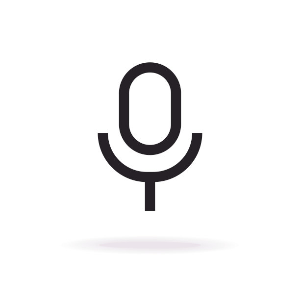 麦克风图标矢量现代线条平的风格图片下载