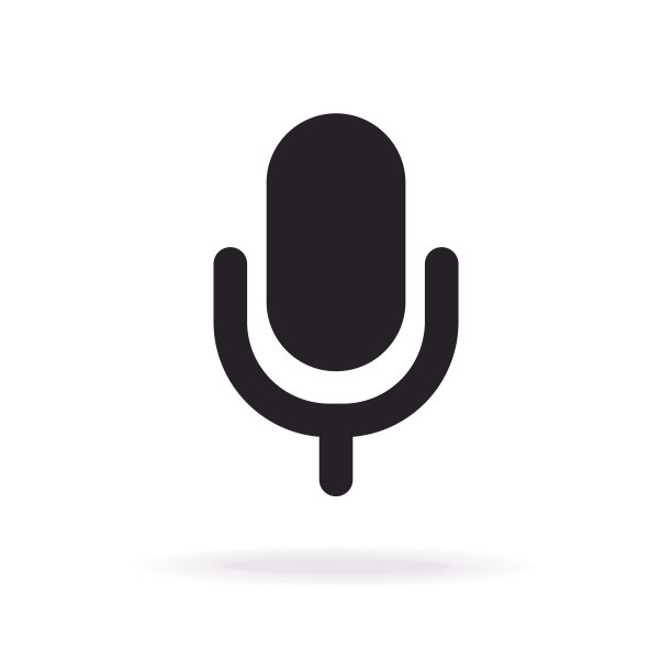 矢量麦克风图标平面风格图片下载