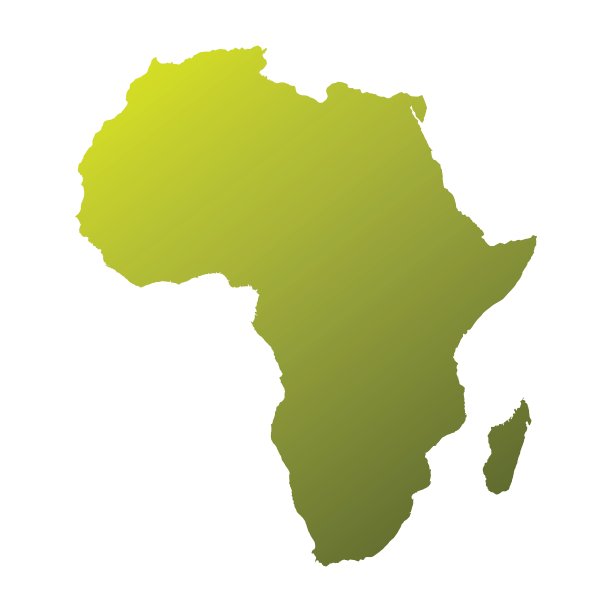 非洲地图，标志剪影。世界地图。矢量插图孤立。非洲大陆图片下载