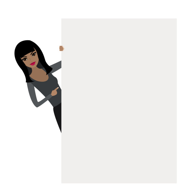 非裔美国妇女与广告牌或页面图片下载