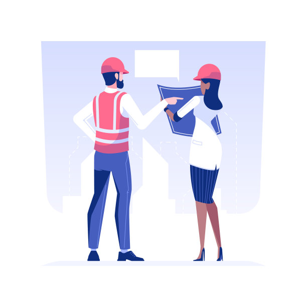 参观建筑工地孤立概念图片下载