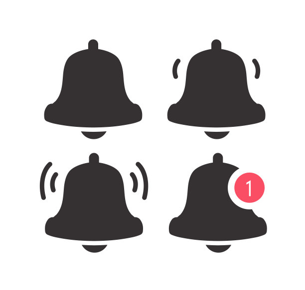 矢量通知铃声图标设置图片下载
