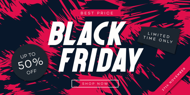 黑色星期五横幅模板图片下载