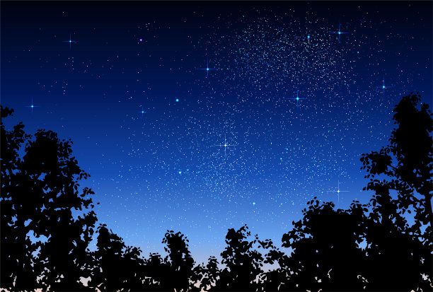 美丽的星空背景插图图片下载