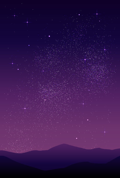 美丽的星空背景插图图片下载
