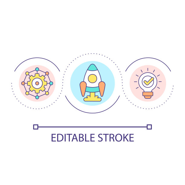启动助推器循环概念图标图片下载