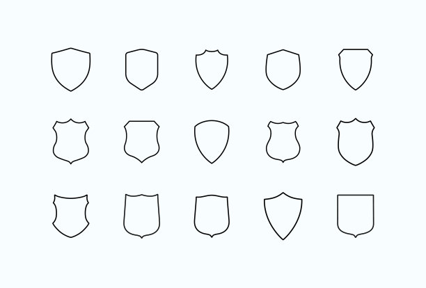 盾矢量图标设置轮廓样式图片下载