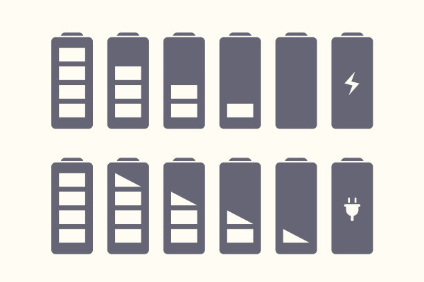 电池矢量符号集图片下载
