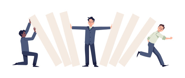 上班族性格与多米诺骨牌效应图片下载