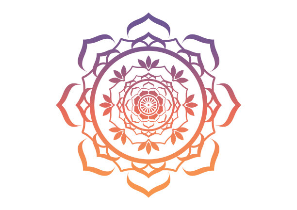 五彩缤纷的曼荼罗设计元素图标图片下载