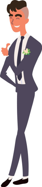 优雅的西装伴郎图片下载