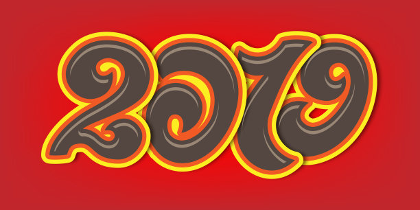 2019年色彩概念符号2019年新年图片下载