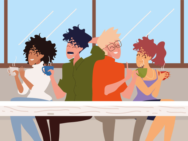 喝咖啡的朋友图片下载