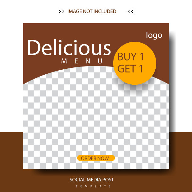 美食社交媒体帖子模板设计图片下载