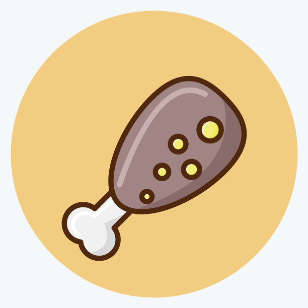 图标鸡腿适合肉扁式图片下载