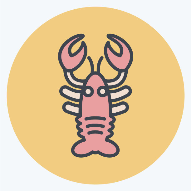 图标龙虾适合肉色搭配风格图片下载